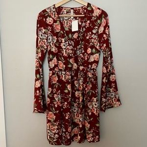 Xhilaration Floral Wrap Dress